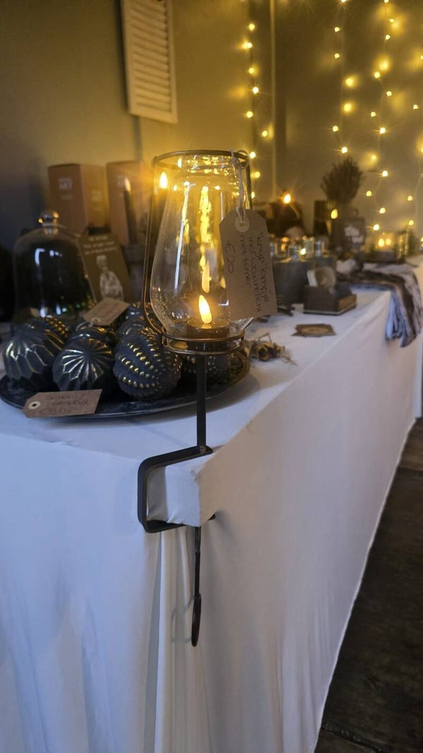 "Knijp"lampje incl. waxinelicht met timer