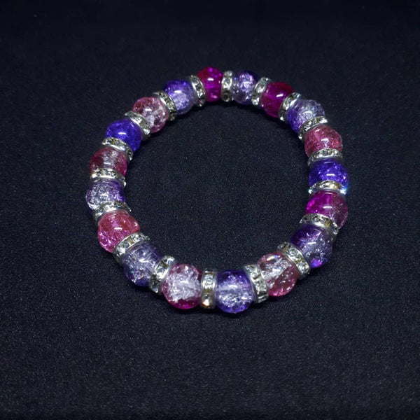 1055 - rose strass purple kids