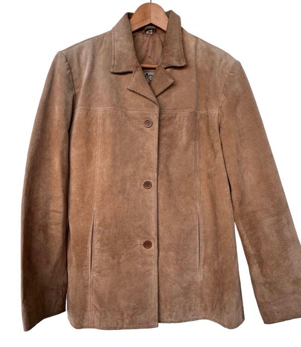 Vintage suede Marcel Clair blazer.
