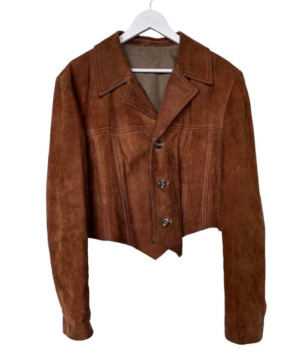 Vintage short suede jacket