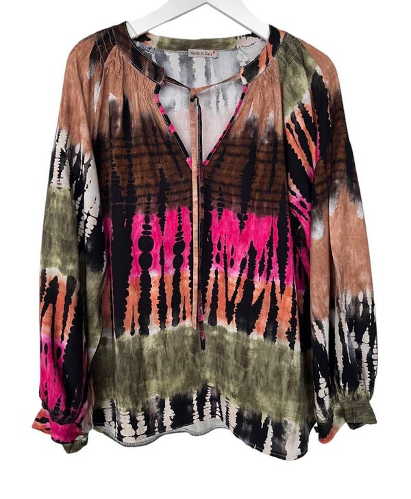 Preloved summery colorful Tie dye blouse.
