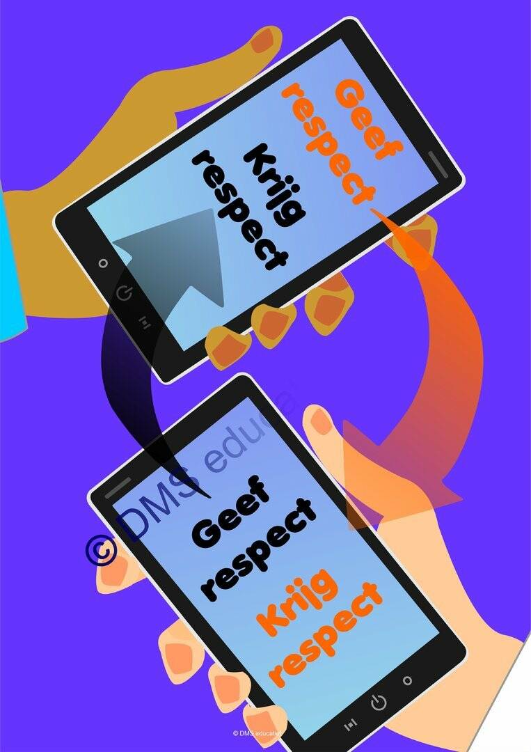 Poster met 'geef respect - krijg respect'
