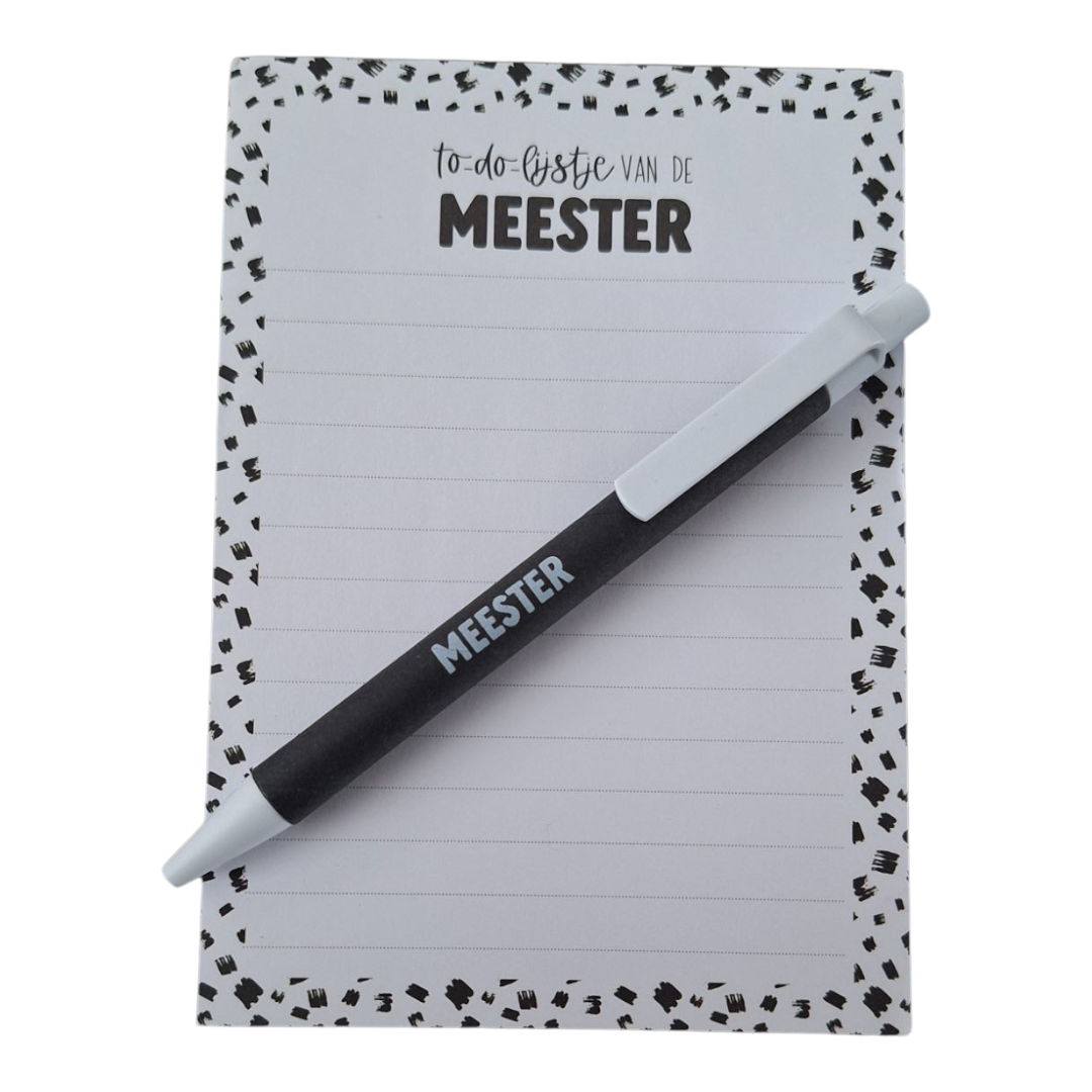 Notitieblok met pen MEESTER