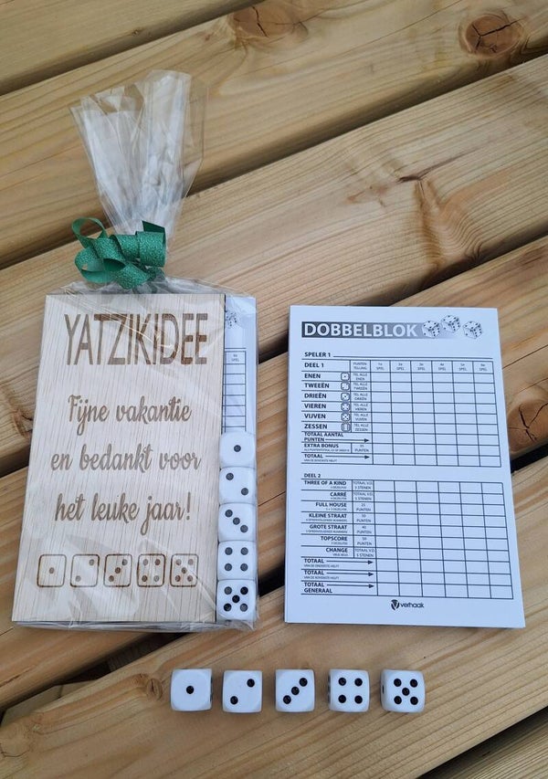 Bedankt voor het leuke jaar YAHTZEE