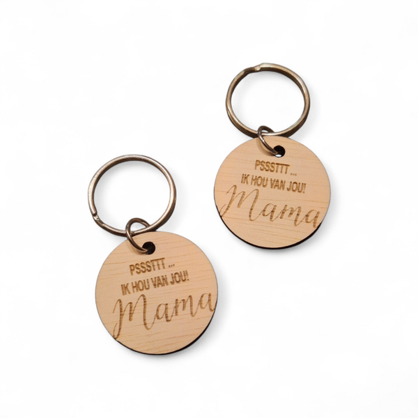 Sleutelhanger psssttt, ik hou van jou MAMA