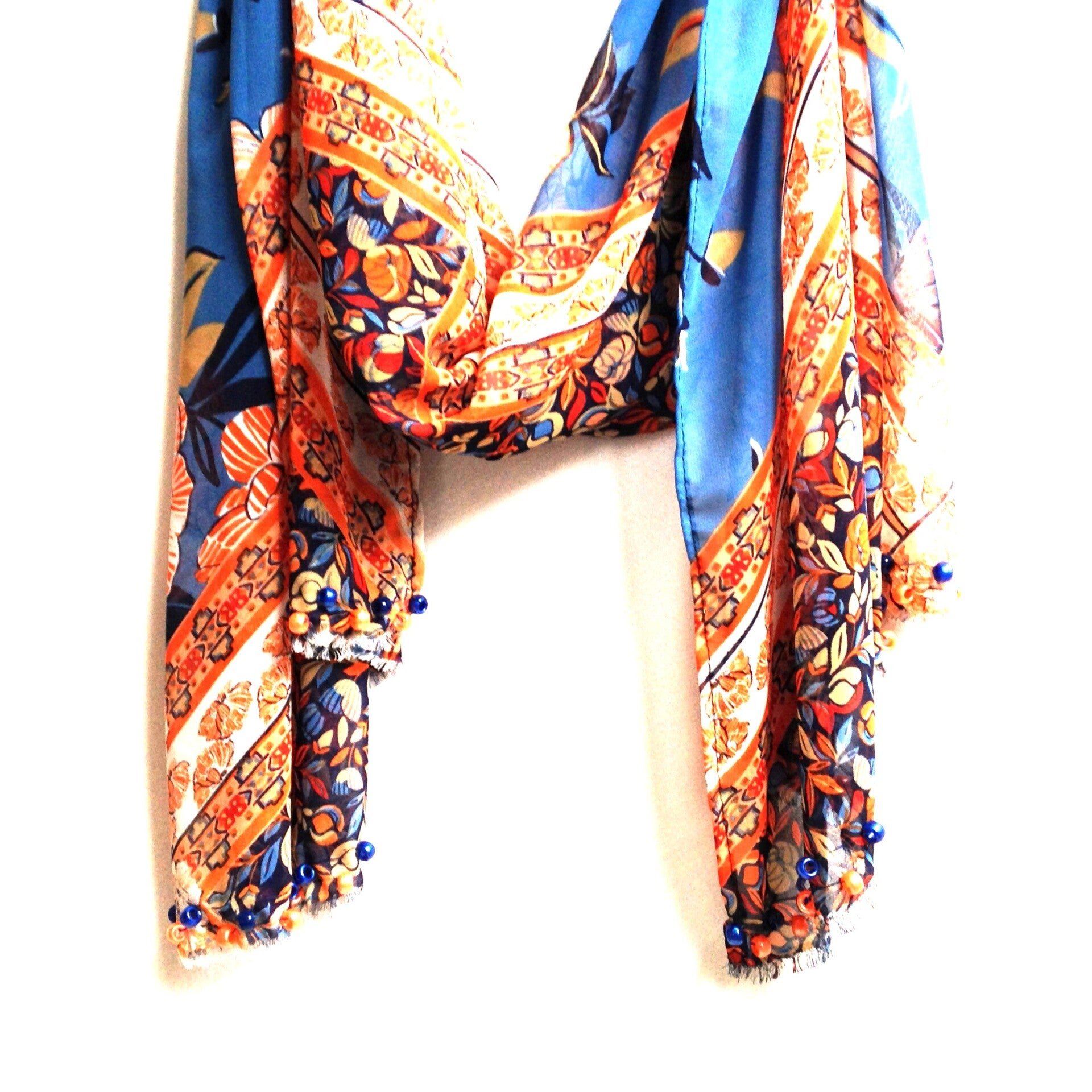 FLORAL CHIFFON SHAWL