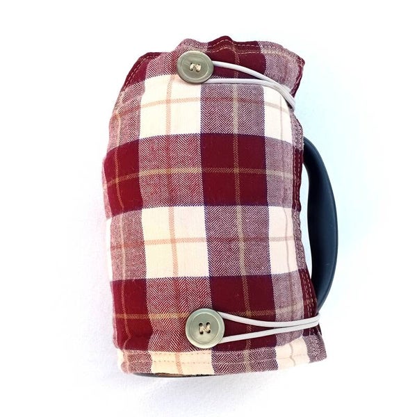 MEDIUM 1.0l CREAM BURGUNDY BROWN 21x38cms