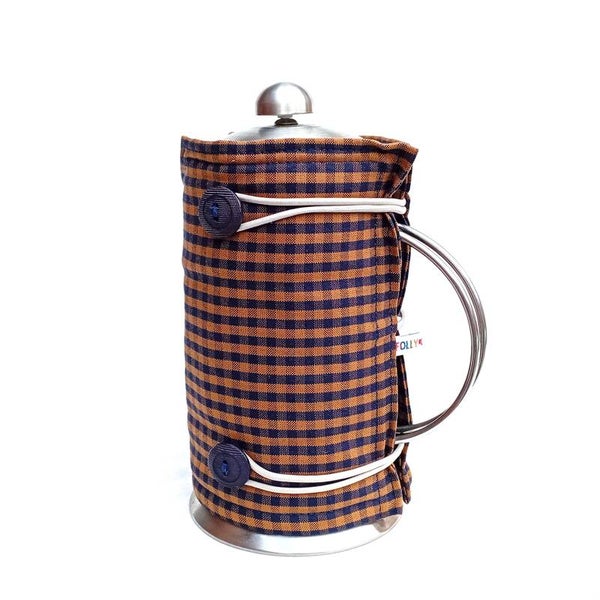 SMALL MEDIUM NAVY BROWN CHECK
