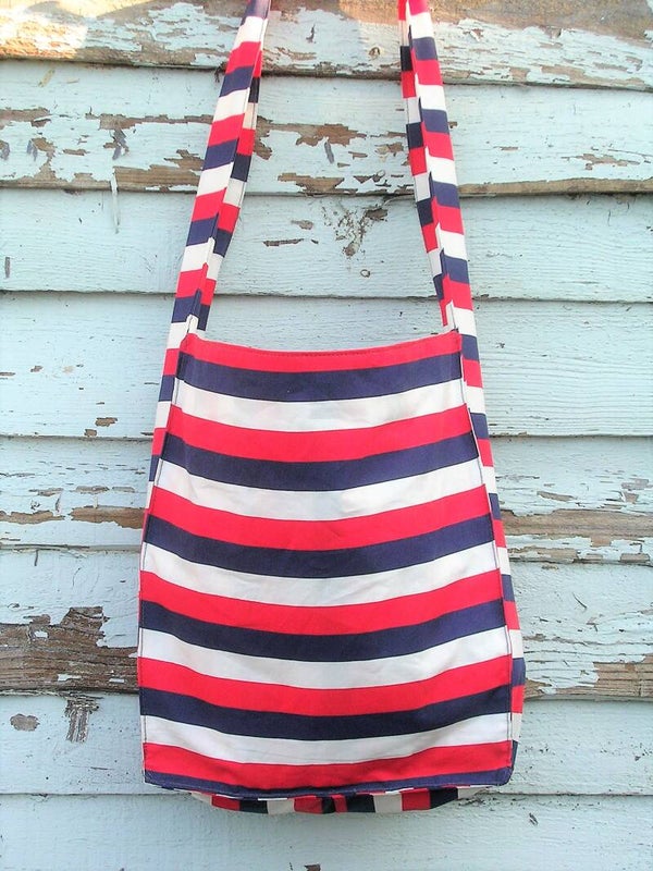MEDIUM STRIPED BEACH BAG