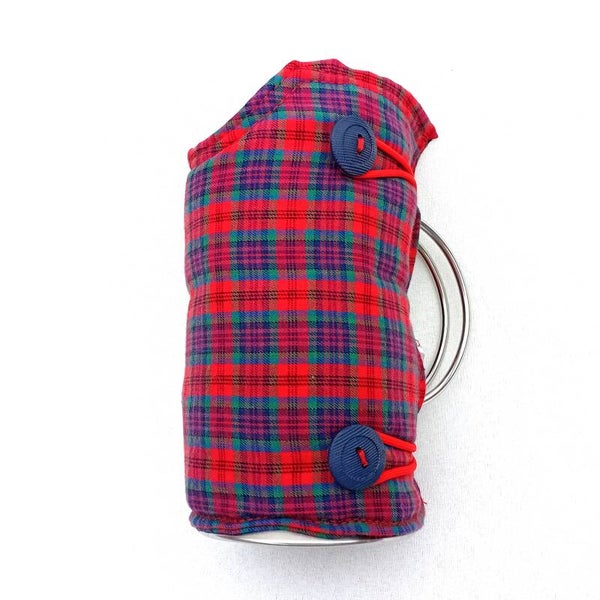 SMALL RED TARTAN COSY 17.5x29cms