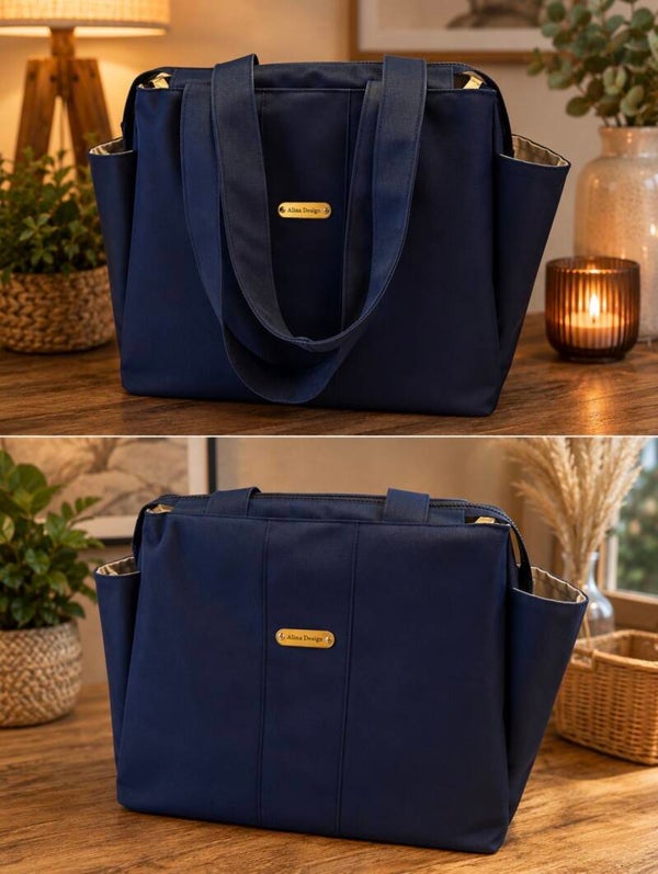 Grand sac bleu marine