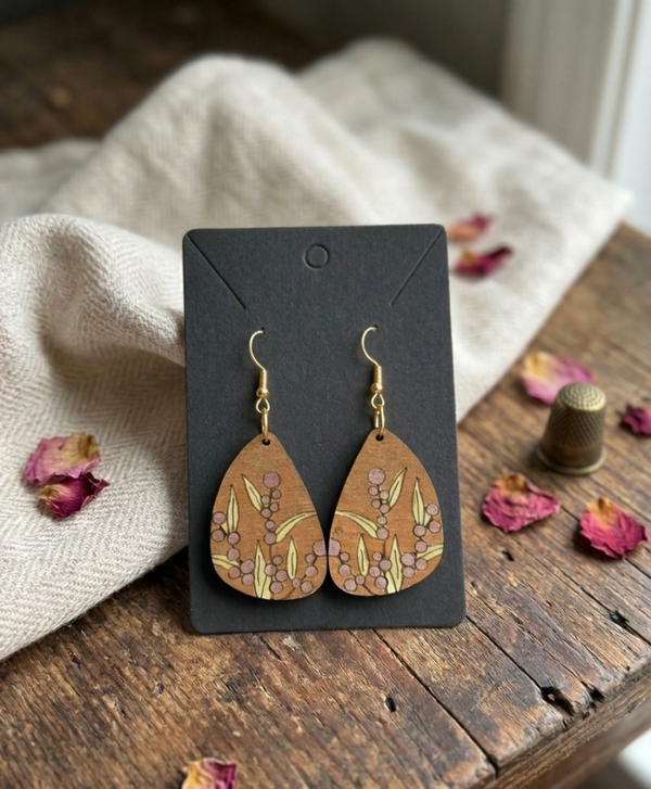 3.Boucles d’oreilles en bois