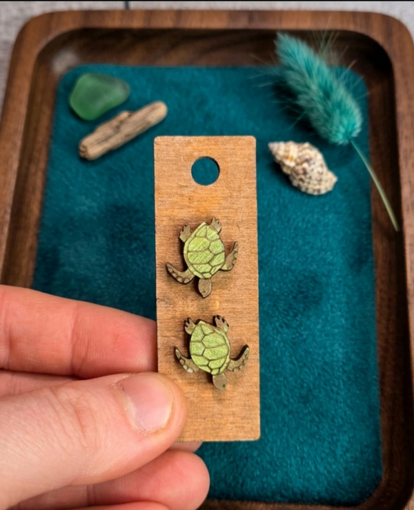 4.Boucles d’oreilles en bois