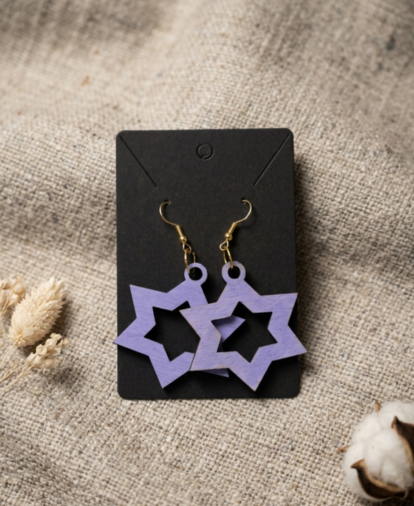6.Boucles d’oreilles en bois