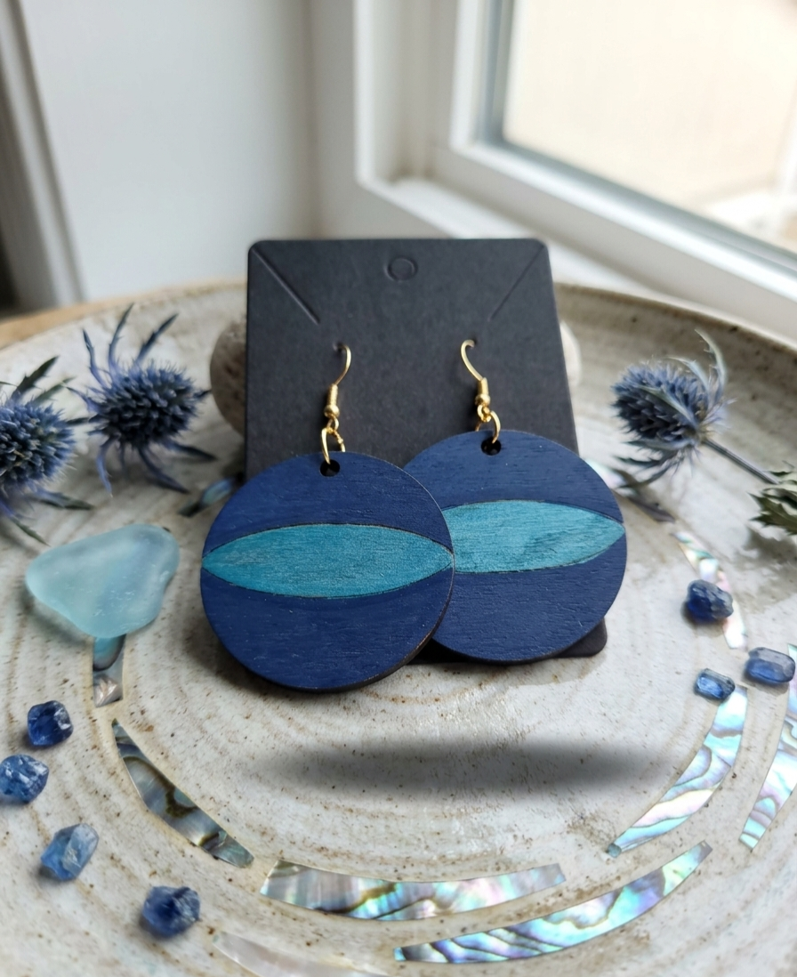 8.Boucles d’oreilles en bois