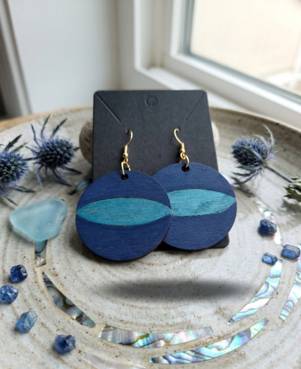 8.Boucles d’oreilles en bois