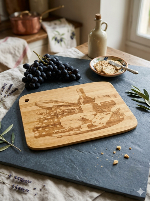​🥖L’Art de l’Apéro à la Française – Plateau en Bambou Gravé​🥖