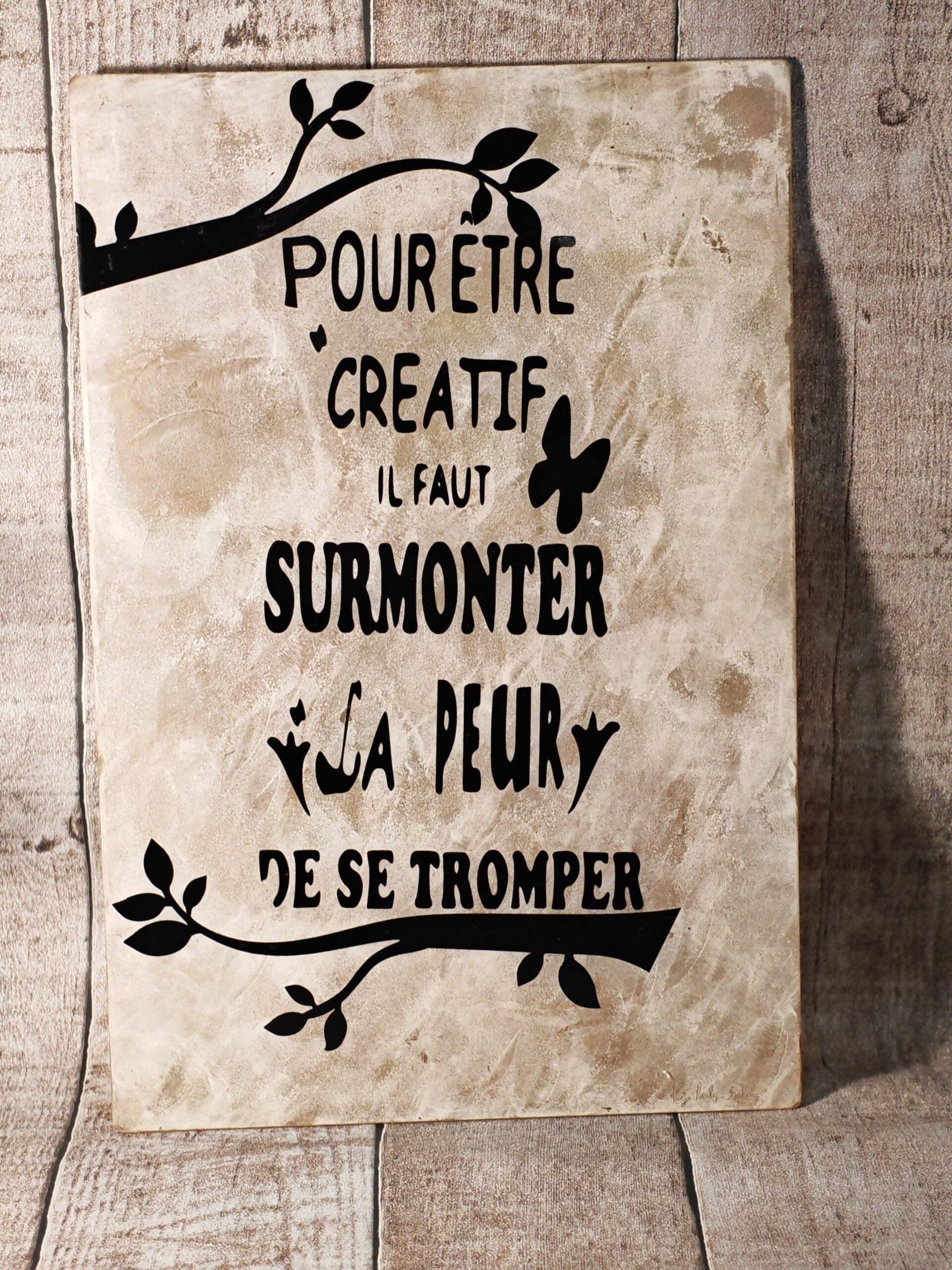 Plaque Inspirante "L'Élan Créatif"