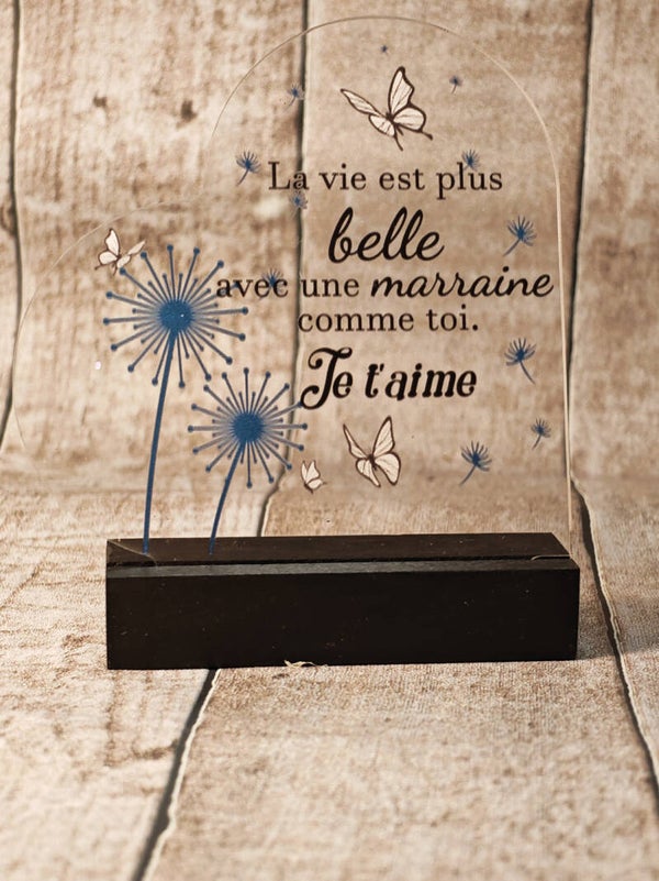 Plaque Décorative "Douceur pour Marraine"