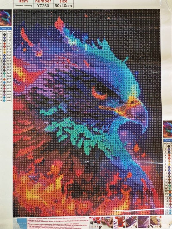 Toile Aigle multicolore