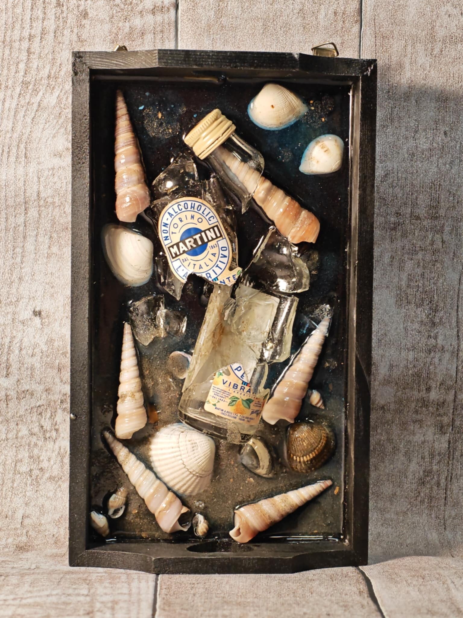 🍸 Tableau Artistique – Une Invitation au Voyage en Résine & Coquillages