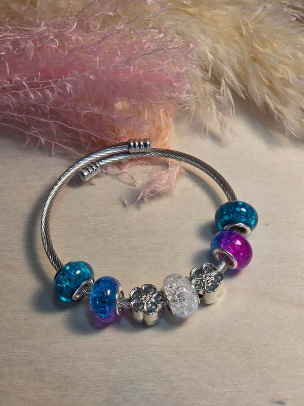 ​🌟 Bracelet Jonc "Éclat Boréal" – Élégance & Couleurs