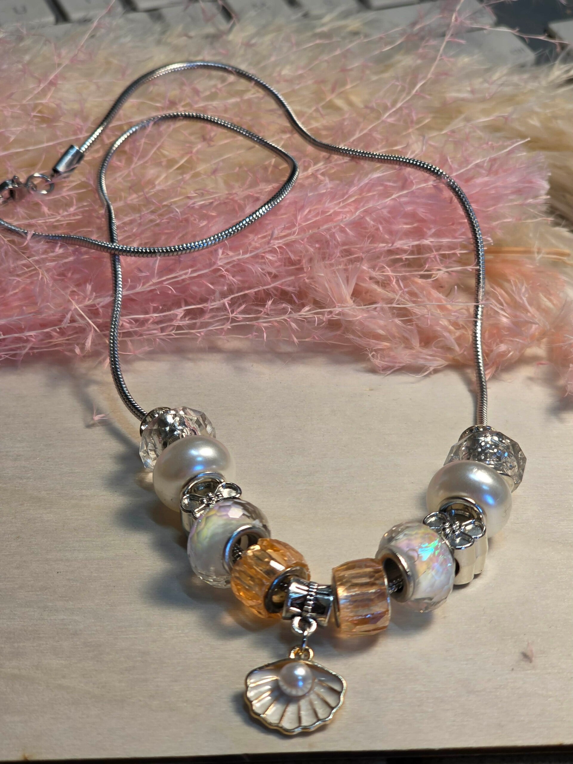 ​🐚 Collier "Trésors de l'Océan" – Élégance Marine & Éclat Nacré