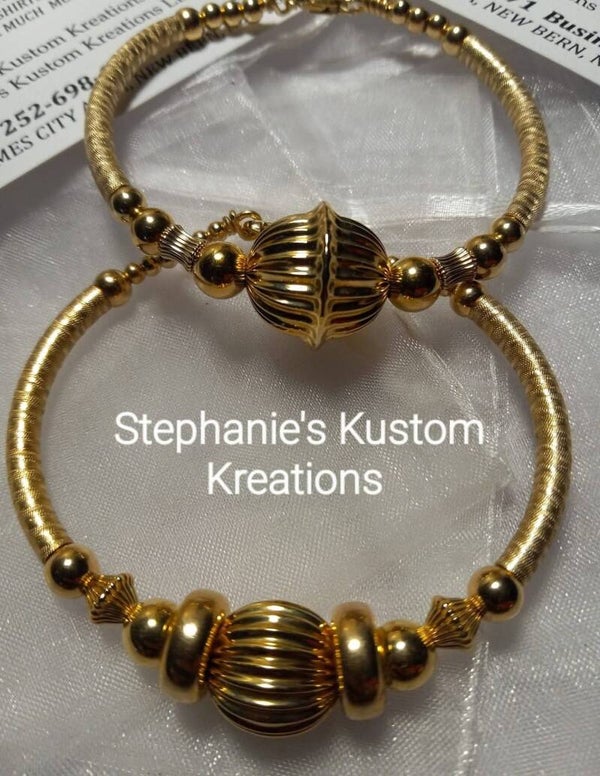 All Gold 2pc Bangles Set