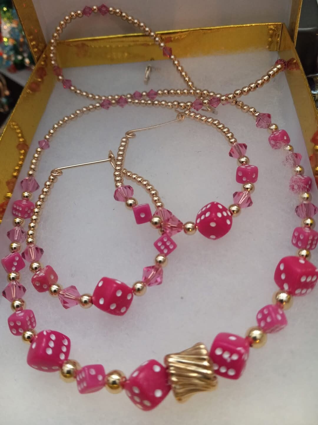 Pink Dice 2pc Set