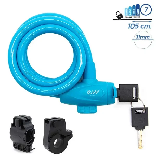 Antivol à clé EWLK002 bleu 1,20 M