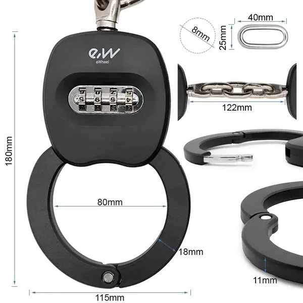 Antivol à combinaison EWLK010 type menottes