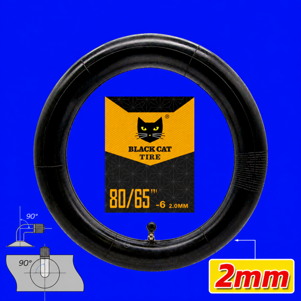 Chambre à air 80/65-6 Valve 90x90º  Black Cat Premium 2 mm