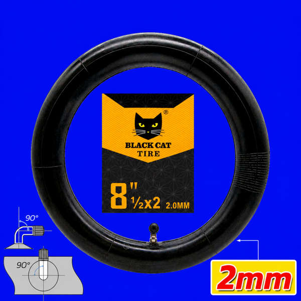 Chambre à air 8.5x2 Valve 90x90º  Black Cat Premium 2 mm