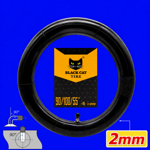 Chambre à air  90/100/55-6 Valve 90x90 Black Cat Premium 2 mm