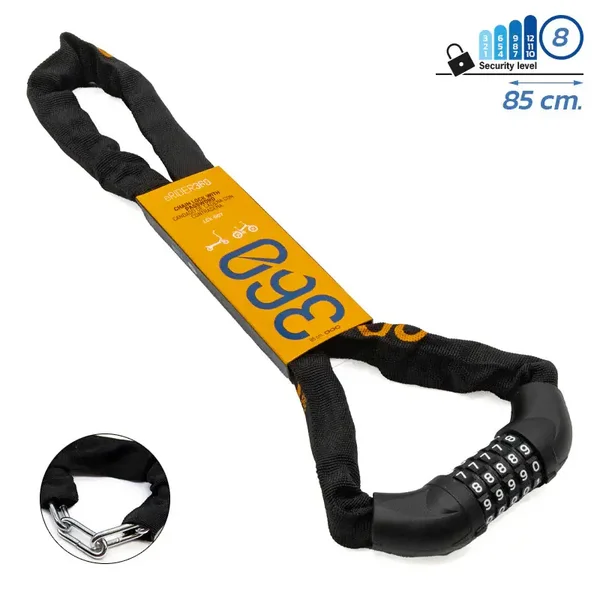 Cadenas à chaine avec mot de passe - 85cm