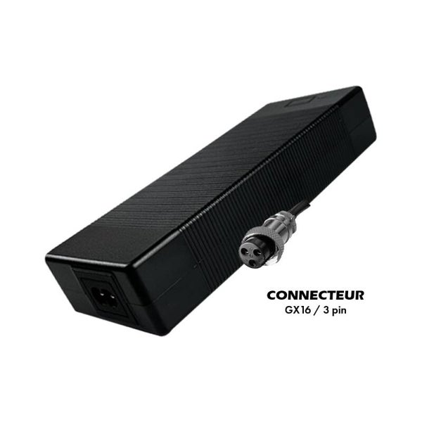 Chargeur 60V ➡️ 67.2V / 2A (connecteur GX16-3p)