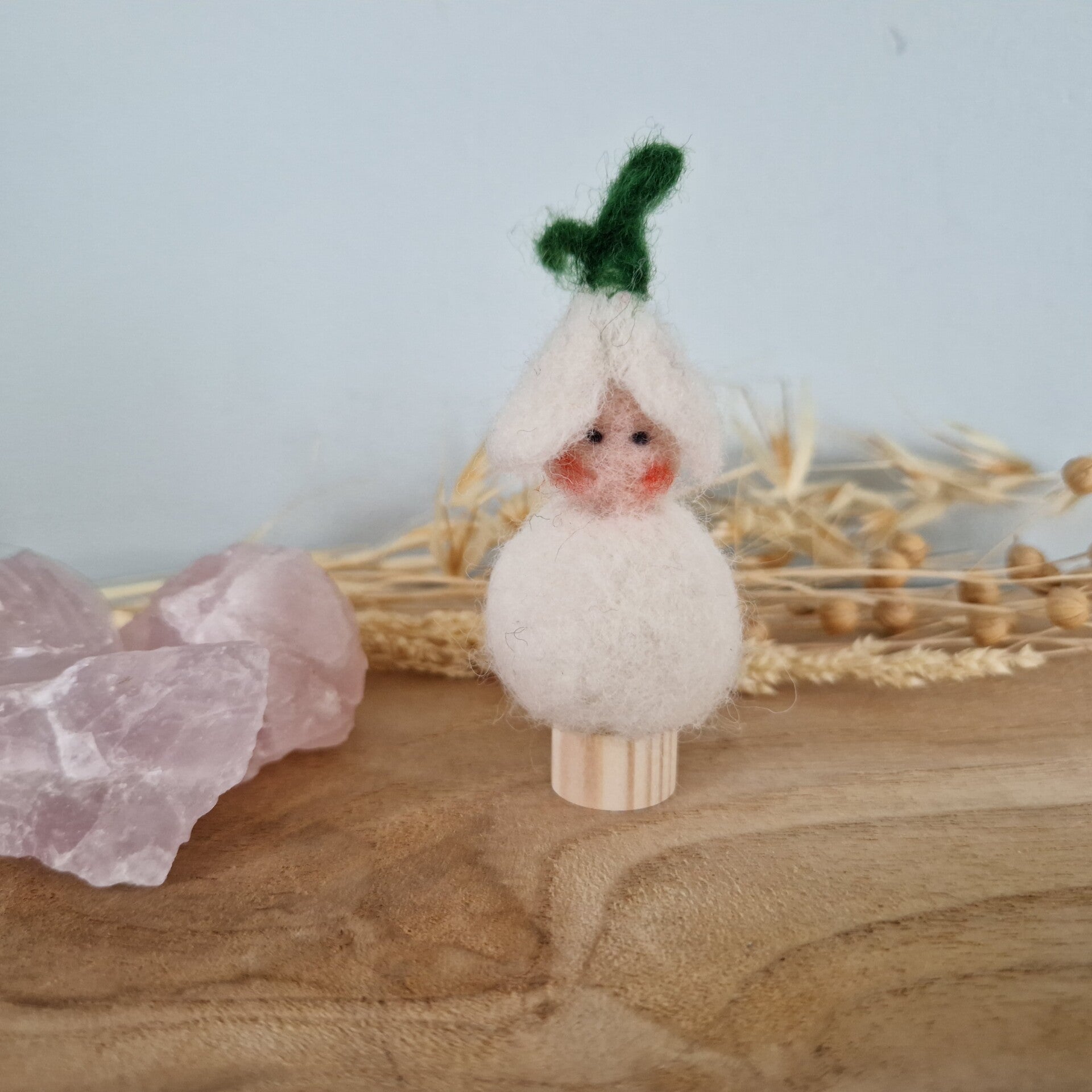 Wolvilt figuur sneeuwklokje