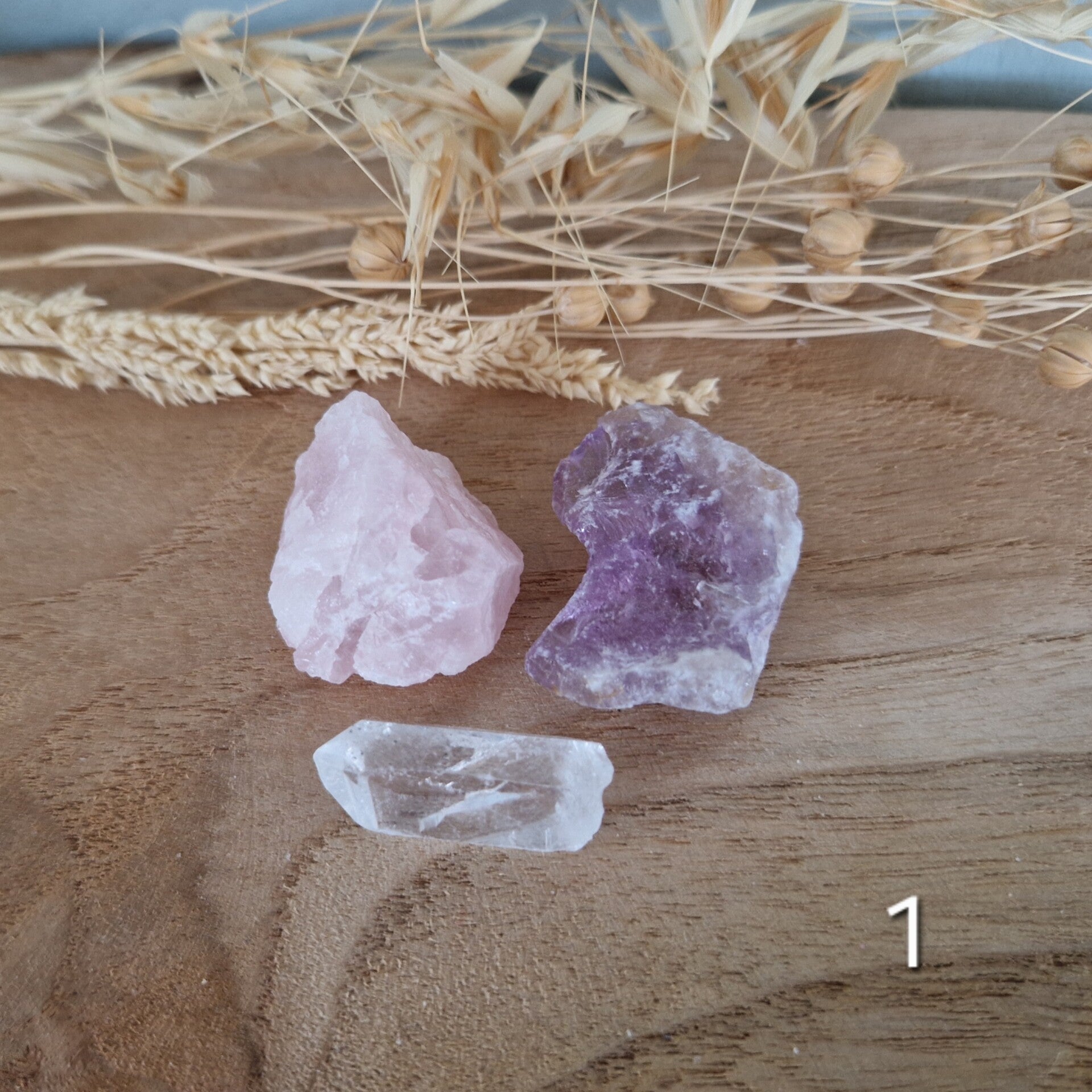 Gouden driehoek set ruwe stenen