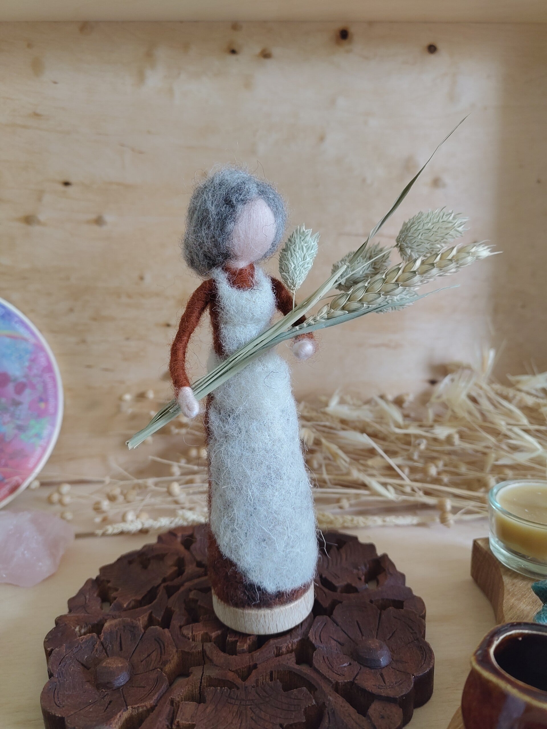 Wolkunst vrouw