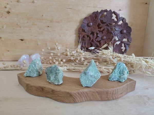 Jaarringsteker chrysopraas ruw