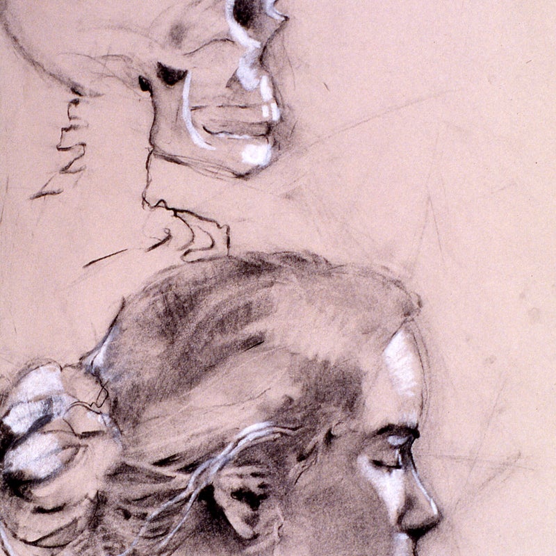 Profile Exercise, 24x30 graphite / conte