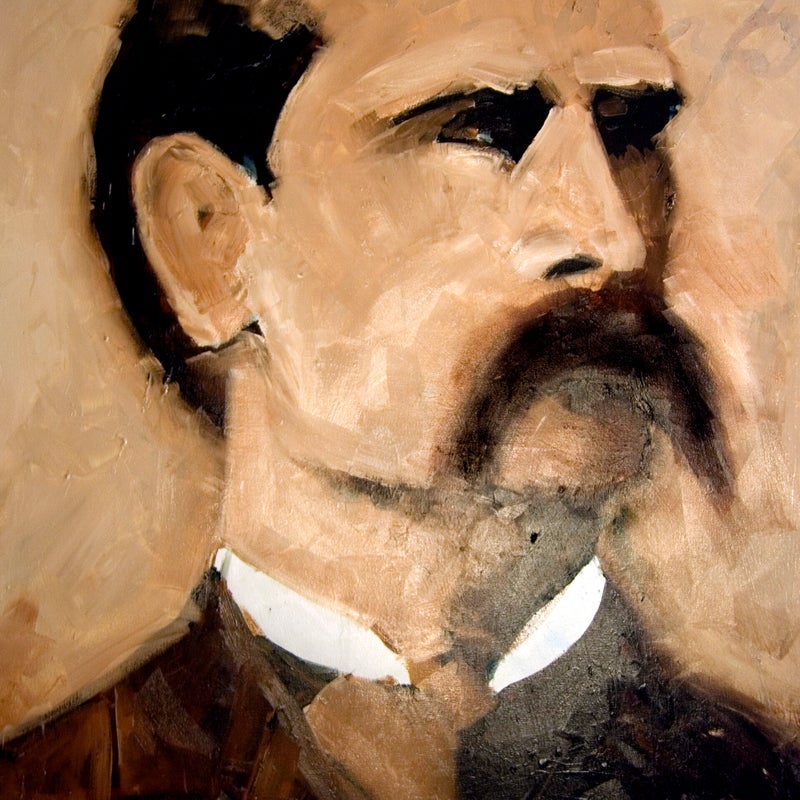 Wyatt Earp Piano 48"x72": Oil on canvas