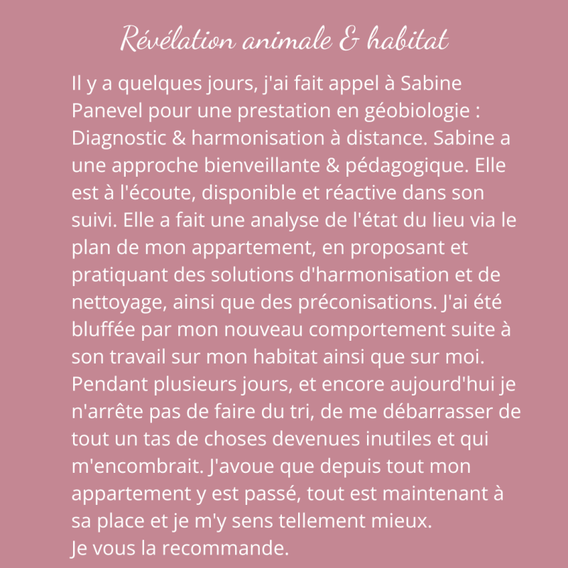 avis révéation animale & habitat