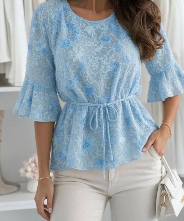 Blouse Tavira bleu ciel