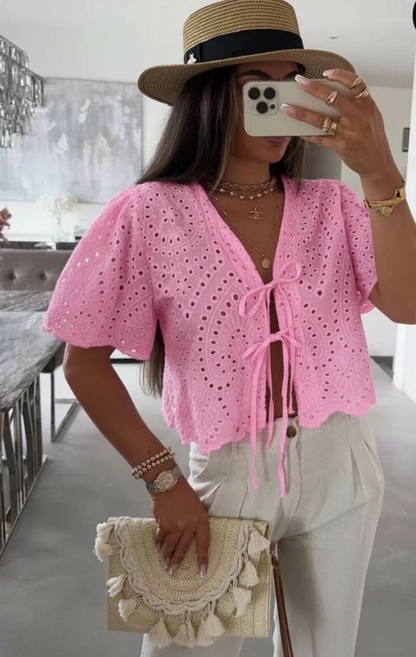 Top boheme Lucie rose