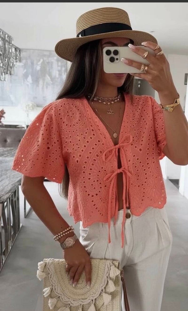 Top boheme Lucie corail