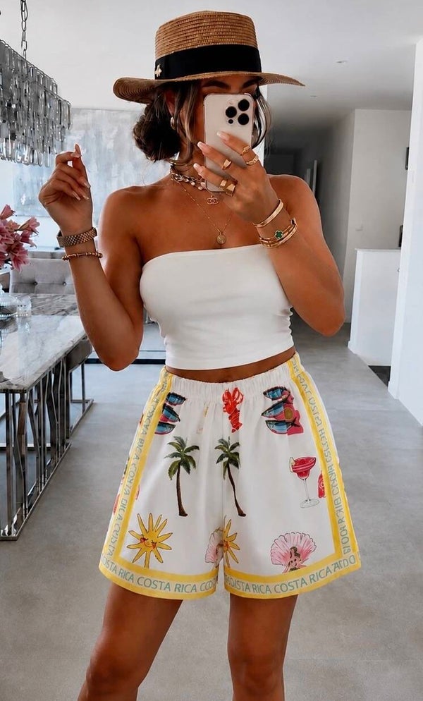 Short imprimé Malo jaune