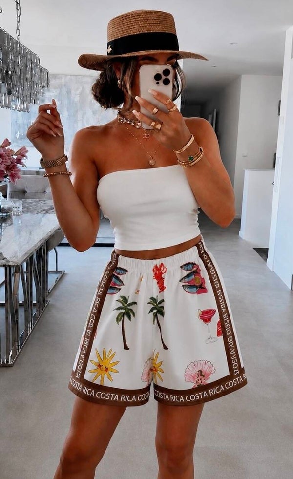 Short imprimé Malo Marron