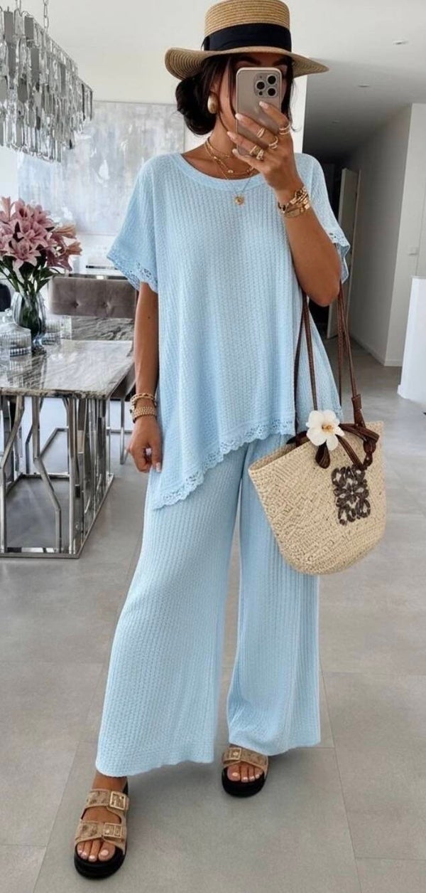 Ensemble Liliano bleu ciel