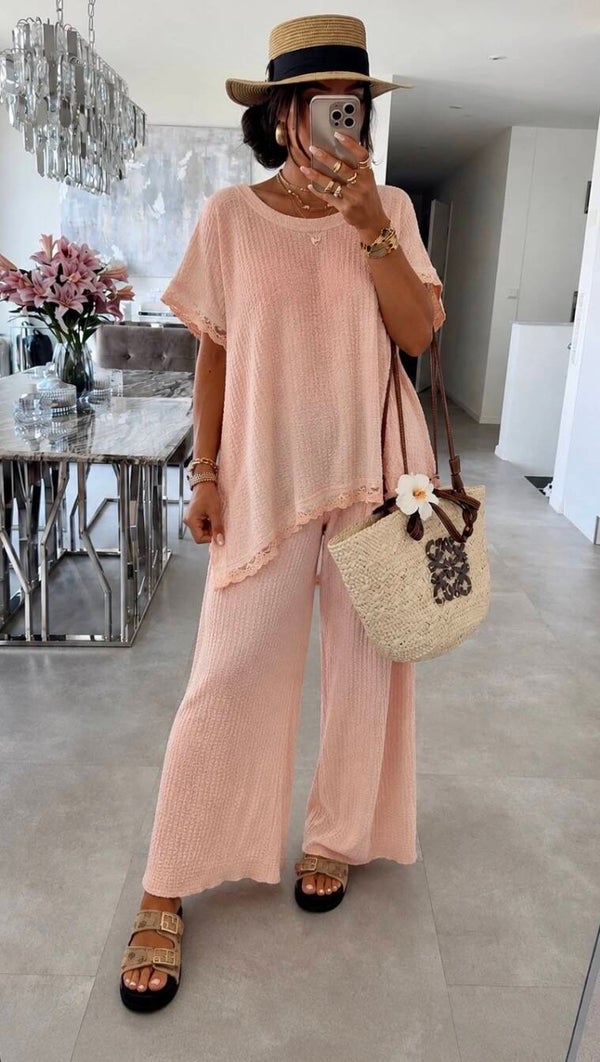 Ensemble Liliano rose pale